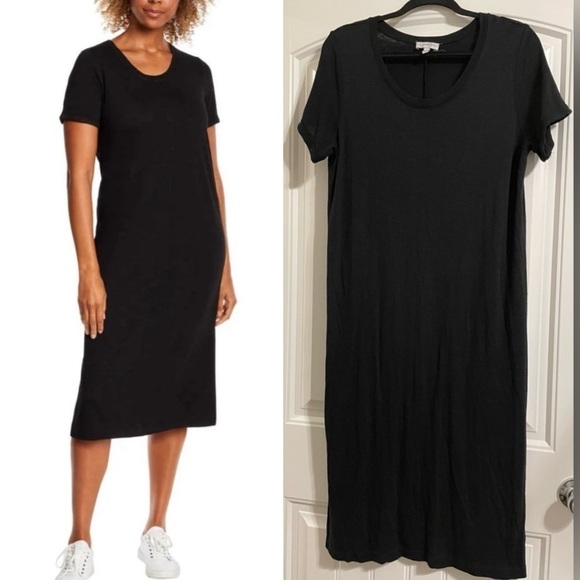 Jessica Simpson Women’s Midi Dress Large Jersey Knit Causal Cotton Contemporary - Picture 1 of 12